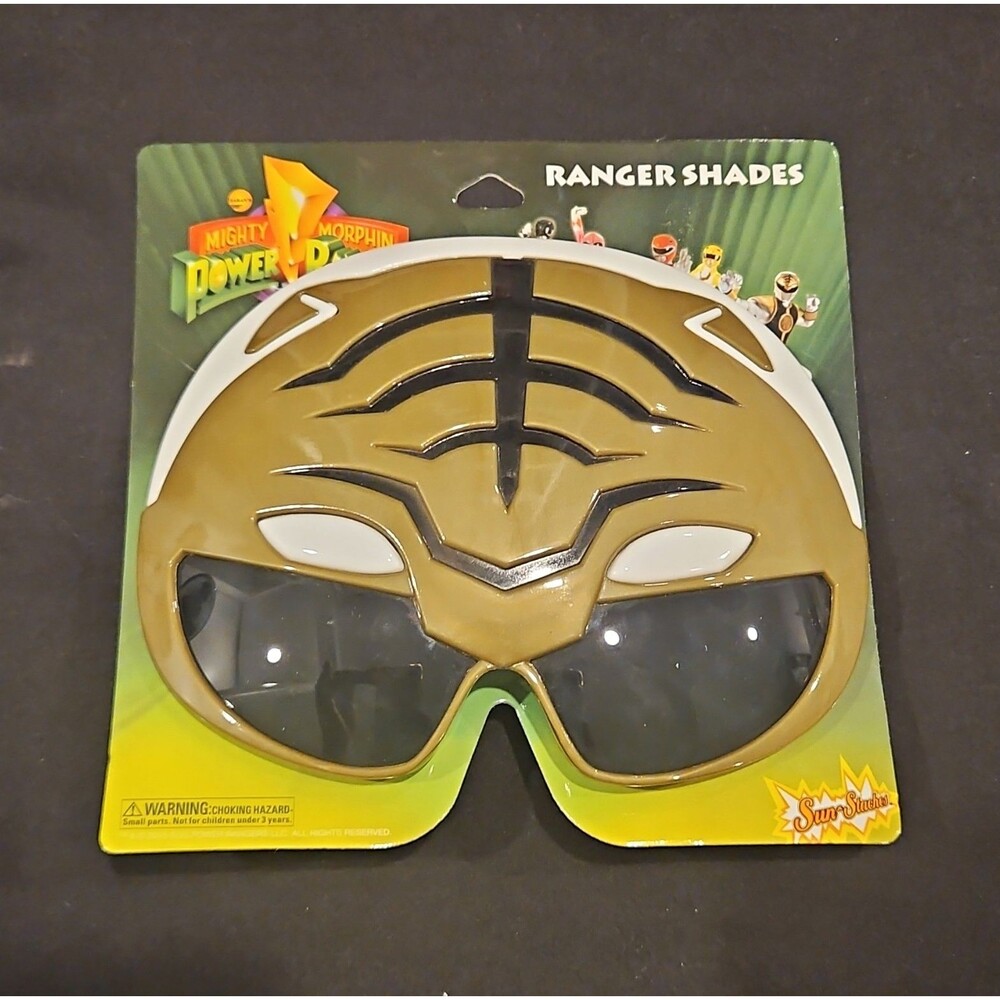 Sun-Staches Mighty Morphin Power Rangers Ranger Shades Costume Glasses Gold OS